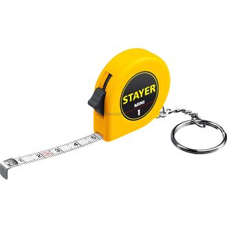 Рулетка 1м, брелок Stayer mini, 34140-1