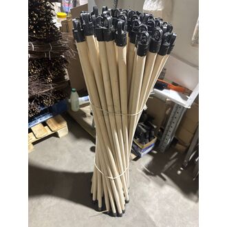 Черенок d25 деревянный с пластиковым резьбовым соединением 120см