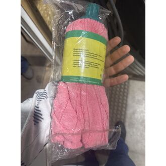 Насадка для мытья пола (МОП) микрофибра розовая Павера