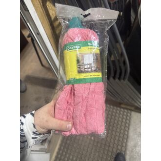 Насадка для мытья пола (МОП) микрофибра розовая Павера