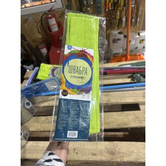 Швабра с насадкой микрофибра черная Аквамаг ТB-014