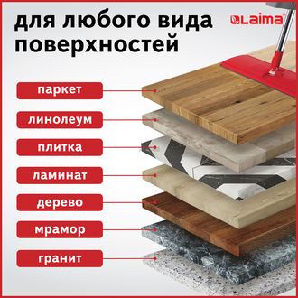 Швабра с отжимом плоская для мытья полов и уборки 