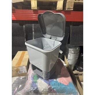 Ведро мусорное с педалью 8 литров, 30х25х24см, цвет серый/графит, 427-СЕРЫЙ