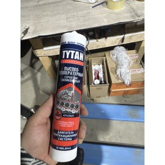 Герметик силиконовый высокотемпературный ТИТАН красный 280мл 59598